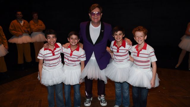 Elton John visits Billy Elliot in Sydney.