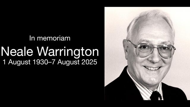 In memoriam – Neale Warrington