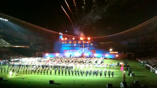 Edinburgh Military Tattoo – Piping in the Rain.