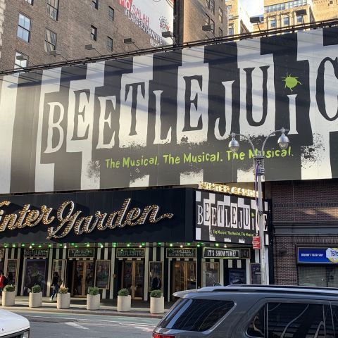 Beetlejuice Marquee on Broadway